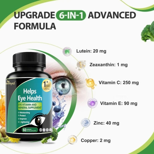 Lutein Eye Supplement - Vitamins, 30-Day Supply For Vision Clarity &